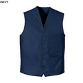 Navy Blue Chef Designs V Neck Button Front Vest